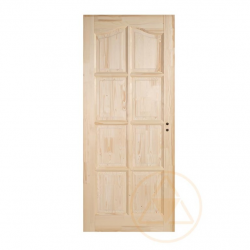 Delta Fenyő íves kazettás tele beltéri ajtó, 12 cm palló tokos